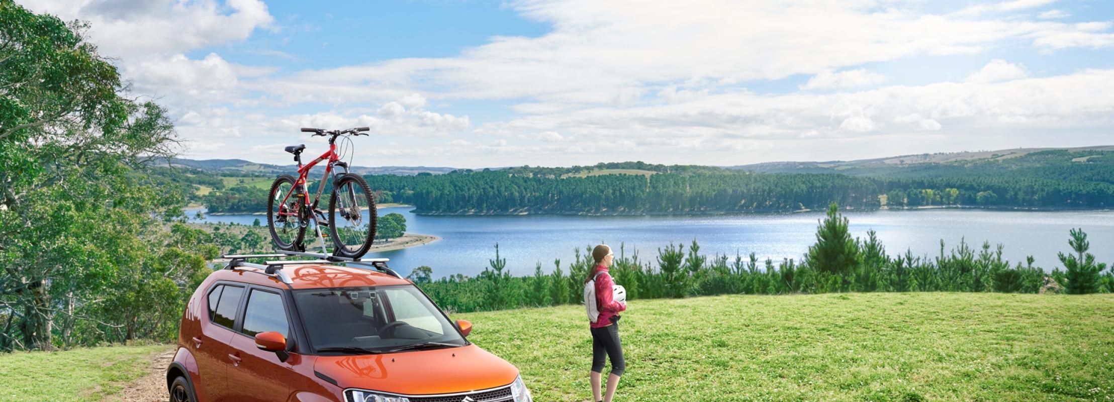 Suzuki ignis fietsenrek op auto