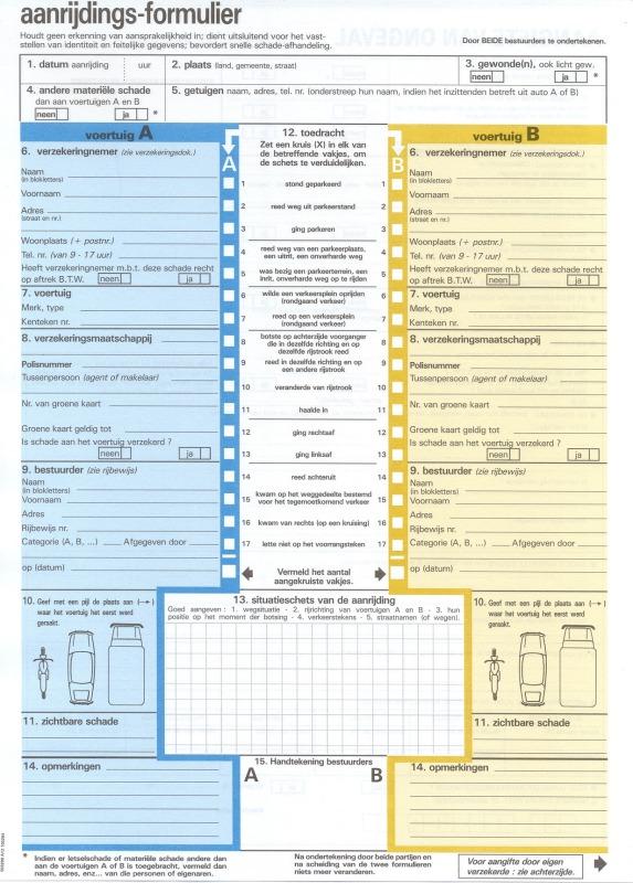 aanrijdingsformulier nl
