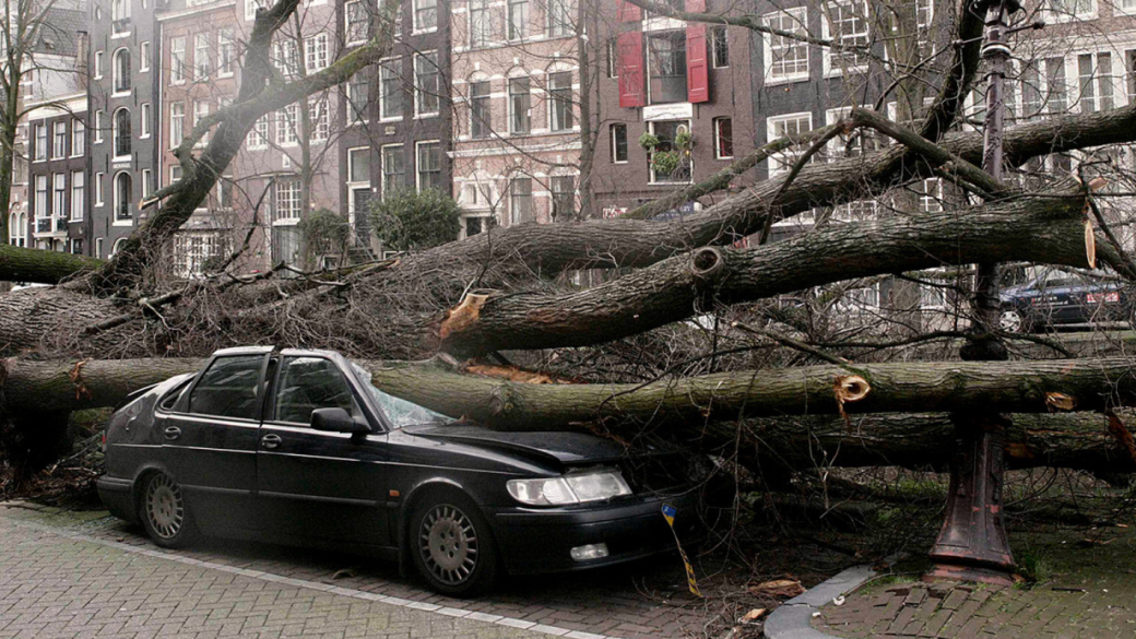 dégâts dus à une tempête