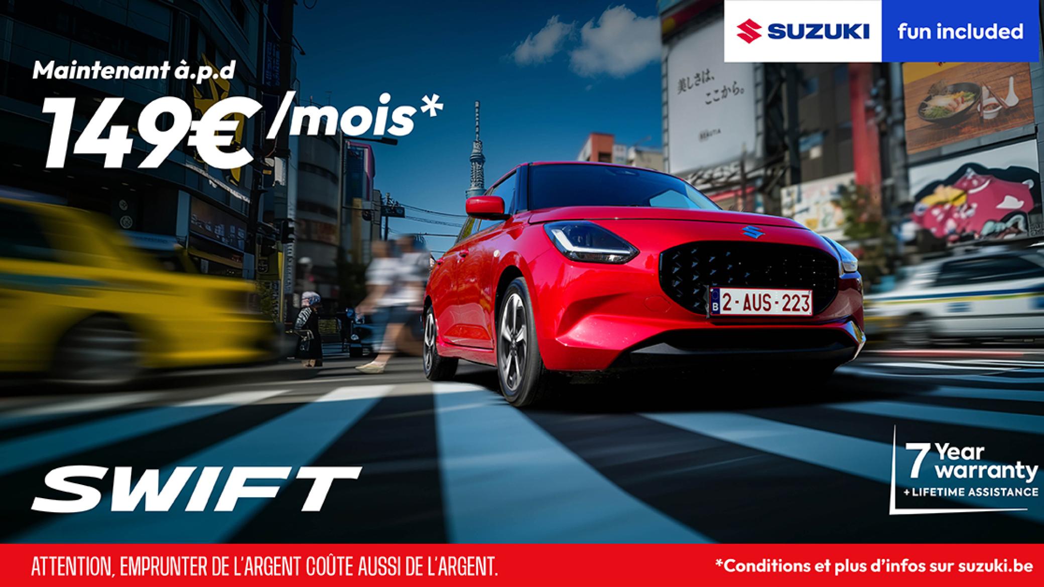 Swift prix par mois